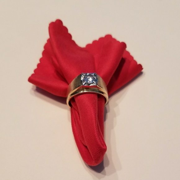 Gents 14K Gold Brilliant cut Diamond Ring .90 Ct